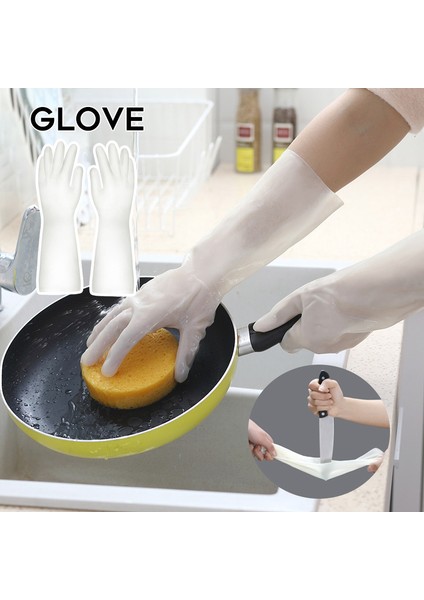 M Boyutu 1 Çift Bulaşık Yıkama Eldiveni Kokusuz Silikon Sünger Temiz Eldiven Ev Temizlik Ev Temizlik Aracı 1 Çift Pjop (Yurt Dışından) fiyatları