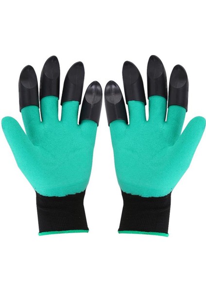 Yeşil - 4 Pençe Stili Pratiklik Bahçe Iş Eldiveni El Pençesi Abs Plastik Kauçuk Eldiven Bahçe Kazma Dikim Dayanıklı Su Geçirmez Eldiven (Yurt Dışından)