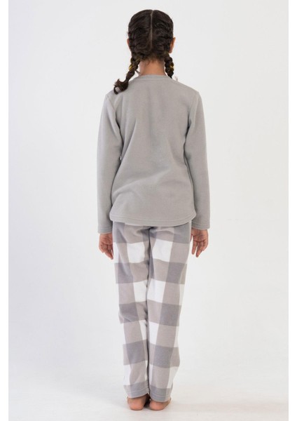Kız Çocuk Uzun Kol Polar Gri Pijama Takım C1T7N0O304 fırsatları