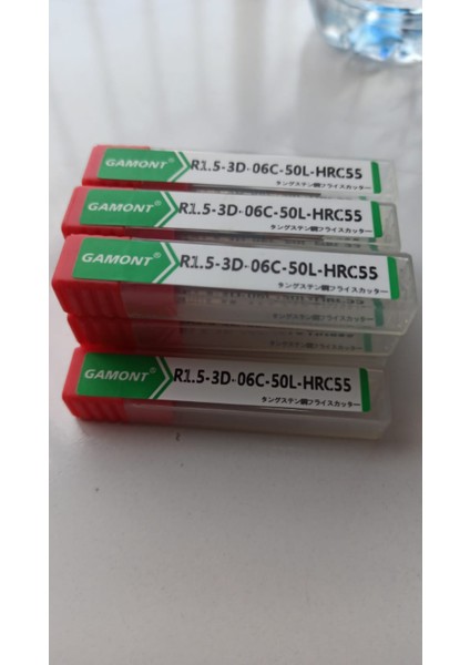 Garmont R1.5-3D-06C-50L-HRC55 Tungsten Çelik Karbür Nano Kaplama Freze Kesicisi Cnc Makineleri Maching Özel Frezeler Araçları