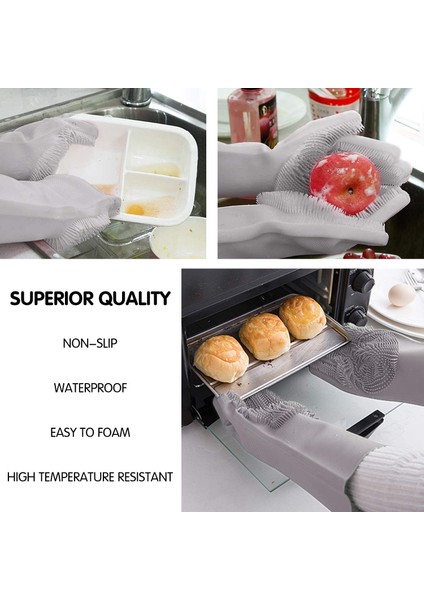 Gri Tarzı 1 Çift Ev Için Sihirli Bulaşık Yıkama Temizlik Eldiveni Mutfak Silikon Bulaşık Yıkama Eldiveni Sünger Kauçuk Temizlik Eldiveni Temizlik Araçları (Yurt Dışından) modelleri