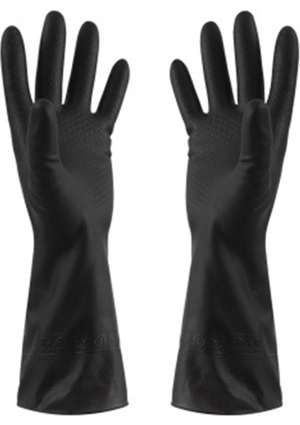 Siyah Stil M Boyutu 1 Çift Siyah Eldiven Ev Yıkama Temizlik Eldiveni Bahçe Mutfak Bulaşık Parmaklar Kauçuk Bulaşık Yıkama Ev Temizlik Eldiveni (Yurt Dışından)