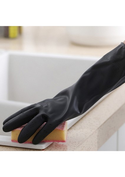 Siyah Stil M Boyutu 1 Çift Siyah Eldiven Ev Yıkama Temizlik Eldiveni Bahçe Mutfak Bulaşık Parmaklar Kauçuk Bulaşık Yıkama Ev Temizlik Eldiveni (Yurt Dışından) indirimleri
