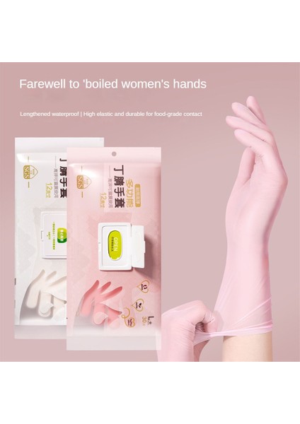 Pembe 16)L 16 Adet Tarzı Mutfak Bulaşık Yıkama Toz Geçirmez Sgs Gıda Sınıfı Sertifikalı, Yiyeceklerle Doğrudan Kullanılabilir, Gıda Sınıfı Tek Kullanımlık Olmayan Eldivenler (Yurt Dışından) modelleri