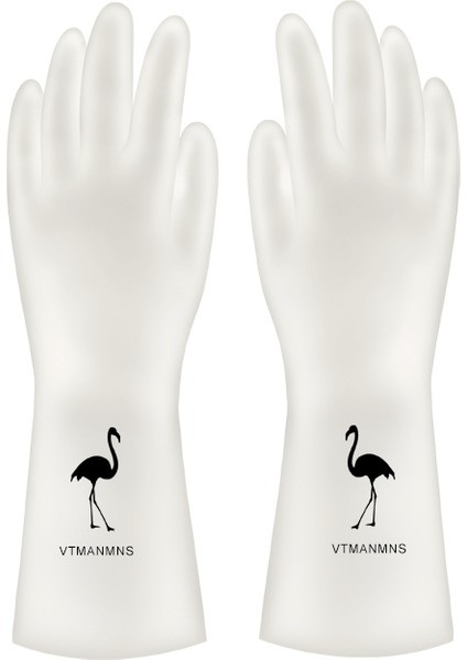 Flamingo Tarzı L Boyutu Mutfak Bulaşık Yıkama Eldiveni Kauçuk Ev Yıkama Eldiveni Çamaşır Yıkama Temizlik Ev Işleri Bulaşık Yıkama Araçları (Yurt Dışından)