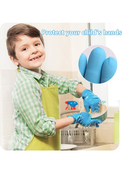 Çocuk Mavi 20 Adet Tarzı Xs Boyutu Çocukların Tek Kullanımlık Nitril Eldiven Gıda Kauçuk Eldiven Çocukların Boyama ve Oyun Bulaşık Yıkama Temizlik Eldivenleri (Yurt Dışından) modelleri