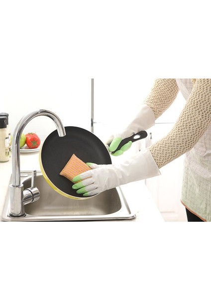 Karışık Tarz 32CM Uzunluğunda Ev Eldiveni Kauçuk Lateks Bulaşıkların Temizliği Tesisatçılık Uzun Eldiven Kaymaz Mavi Pembe Yeşil (Yurt Dışından) modelleri
