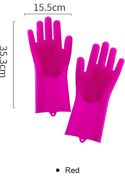 No.2 Tarzı Wıkhostar 1 Çift Bulaşık Yıkama Temizlik Eldiveni Silikon Kauçuk Bulaşık Yıkama Eldiveni Mutfak Aletleri Temizlik Araçları (Yurt Dışından)