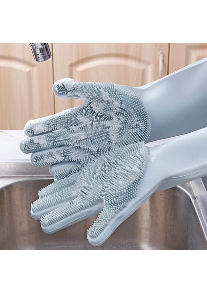 No.2 Tarzı Wıkhostar 1 Çift Bulaşık Yıkama Temizlik Eldiveni Silikon Kauçuk Bulaşık Yıkama Eldiveni Mutfak Aletleri Temizlik Araçları (Yurt Dışından) modelleri