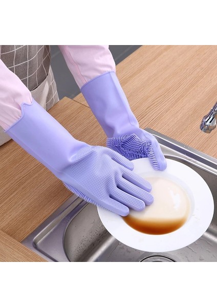 No.2 Tarzı Wıkhostar 1 Çift Bulaşık Yıkama Temizlik Eldiveni Silikon Kauçuk Bulaşık Yıkama Eldiveni Mutfak Aletleri Temizlik Araçları (Yurt Dışından) indirimleri