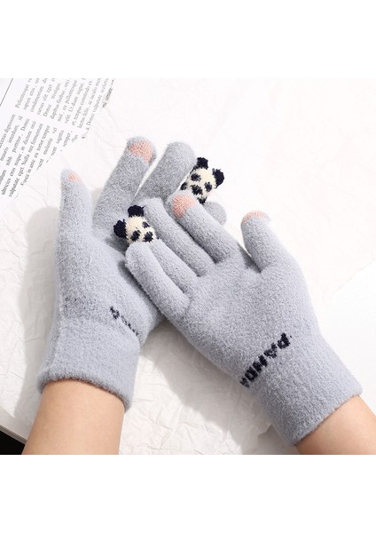 Pembe Tarzı Kadınlar Için Kış Dokunmatik Ekran Eldiveni Sıcak Esnek Örgü Eldiven Modelleri Yün Imitasyonu Tam Parmaklı Guantes Dişi Tığ Işleme Luvas Kalınlaşma (Yurt Dışından) indirimleri