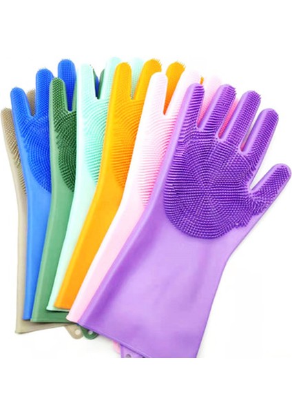 Mavi Stil 1 Çift Bulaşık Yıkama Temizlik Eldiveni Sihirli Silikon Kauçuk Bulaşık Yıkama Eldiveni Ev Temizlik Aracı Süngerli Mutfak Temizleme Aracı (Yurt Dışından) fiyatları