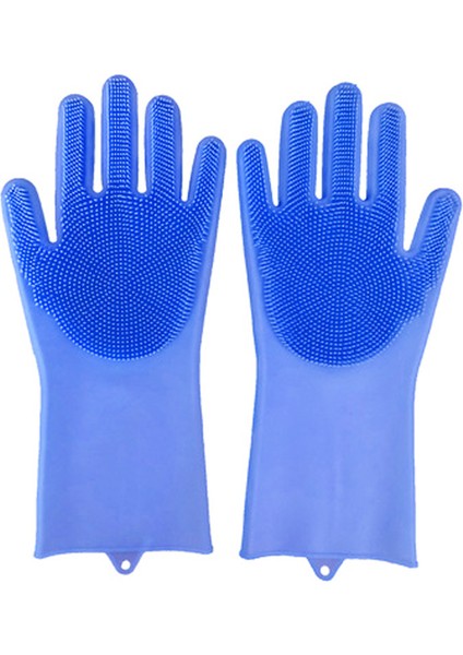 Mavi Stil 1 Çift Bulaşık Yıkama Temizlik Eldiveni Sihirli Silikon Kauçuk Bulaşık Yıkama Eldiveni Ev Temizlik Aracı Süngerli Mutfak Temizleme Aracı (Yurt Dışından) indirimleri
