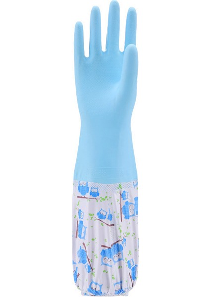 Renk 1 Stili L Boyutu Ev Işleri Mutfak Bulaşık Eldiveni Lateks Malzeme Su Geçirmez Kaymaz Dayanıklı Eldiven Moda Desen Ev Temizlik Malzemesi (Yurt Dışından)