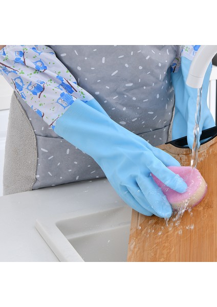 Renk 1 Stili L Boyutu Ev Işleri Mutfak Bulaşık Eldiveni Lateks Malzeme Su Geçirmez Kaymaz Dayanıklı Eldiven Moda Desen Ev Temizlik Malzemesi (Yurt Dışından) fırsatları