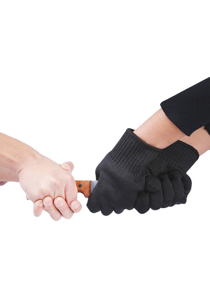 1 Adet Tarzı Siyah Metal Anti-Kesim Eldiveni Seviye 5 Paslanmaz Çelik Tel Emniyet Mutfak Kasap Çalışma Eldiveni Kesim Balık Et Koruma Parmaklar (Yurt Dışından) indirimleri