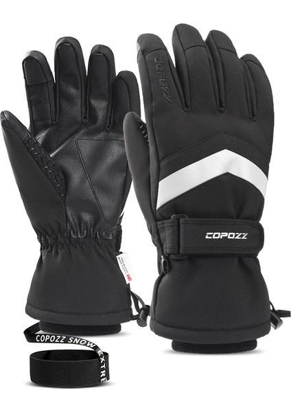Siyah Stil Xl Boyutu Copozz Kış Kayak Eldiveni Hipora Diyafram 3m Thinsulate Snowboard Eldiveni Termal Sıcak Dokunmatik Ekran Kayak Eldiveni Erkek Kadın (Yurt Dışından)