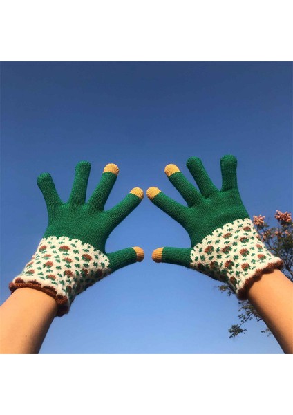 Dalga-Siyah Tarzı Tüm Kodlar Kadınlar Için Sevimli Sıcak Kış Dış Mekan Bisiklet Eldivenleri Soğuk Kalın Kadife ile Kalınlaştırılmış Beş Parmak Dokunmatik Ekran Çift Eldivenler (Yurt Dışından) fırsatları