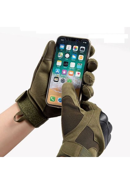 Z902 Yarım Ordu Yeşili Tarzı Xl Boyutu Taktik Askeri Eldiven Avcılık Eldiveni Dokunmatik Tasarım Spor Koruyucu Fitness Motosiklet Avcılık Tam Parmak Yürüyüş Eldiveni (Yurt Dışından) fırsatları