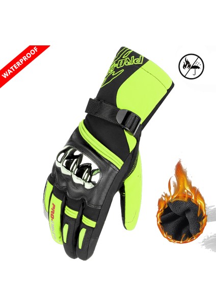 Mtv-10 Yeşil Eldiven Stili Xxl Kış Motosiklet Eldiveni Su Geçirmez Gant Moto Sıcak Erkek Tam Parmaklı Moto Eldiven Dokunmatik Ekranlı Guantes Motorcu Eldiveni (Yurt Dışından)