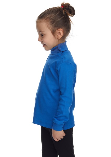 Saks Basic Kız Çocuk Çıtçıtlı Tam Balıkçı Yaka Şardonlu Kışlık Uzun Kollu Tişört fiyatları