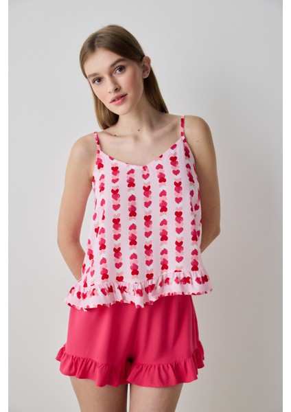 Carrie Solid Şort Pijama Altı - Penti Loves Paris Koleksiyonu