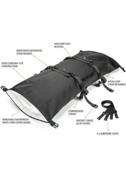 Krıega KRP40 Rollpack Motosiklet Çantası Neon Sarı