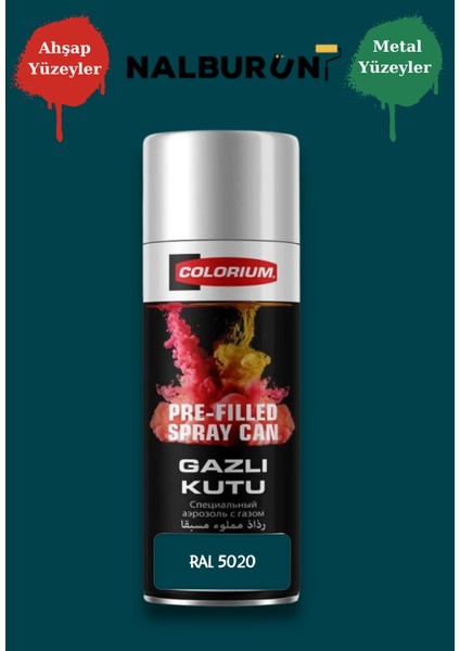 213 Ral Renkleri 400 ml Özel Renklendirilmiş Selülozik Mat Sprey Boya