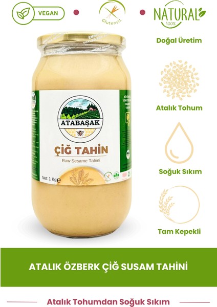 Doğal Atalık Özberk Çiğ Susam Tahini 1 Kilogram
