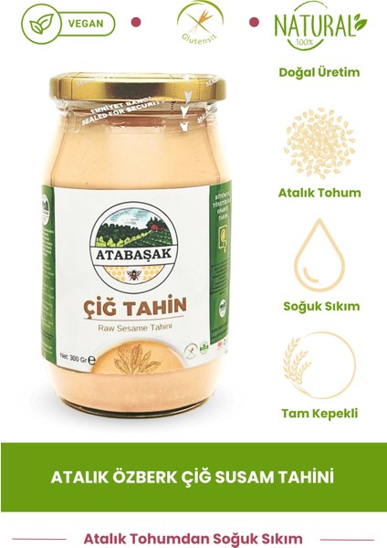 Doğal Atalık Özberk Çiğ Susam Tahini 300 Gram