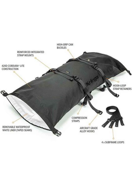 Krıega KRP40 Rollpack Motosiklet Çantası Turuncu fırsatları