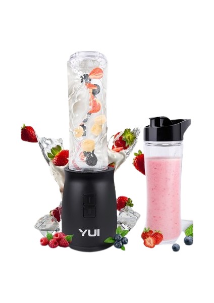 M19 500W Kişisel Smoothie Blender Siyah +1 Adet Yedek Şişe