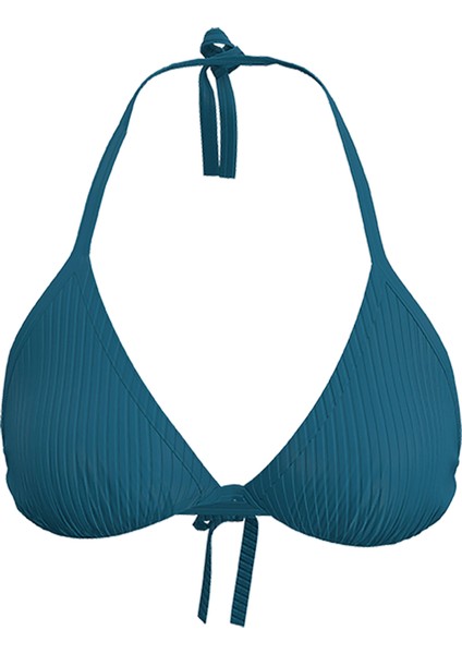 Olaian Kadın Üçgen Bikini Üstü - Mavi - Dokulu - MAE
