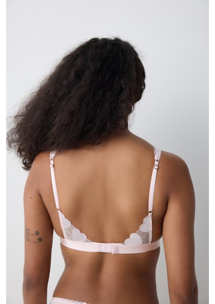 Removable Padded Triangle Pembe Sütyen - Loves Paris Koleksiyonu
