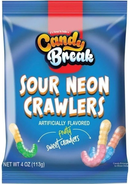 Candy Break Sour Neon Crawlers 113 gr