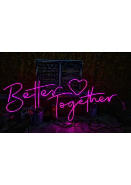 Cizgineon Better Together Işıklı Neon LED Duvar Dekarasyon