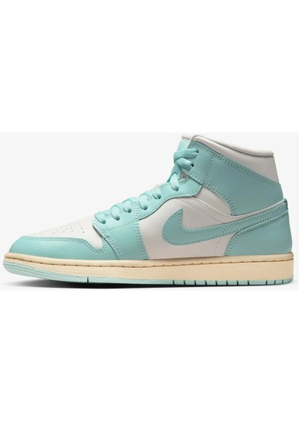 Air Jordan 1 Mid Unisex Leather Sneaker Hakiki Deri Bilekli Günlük Spor Ayakkabı Yeşil fiyatları