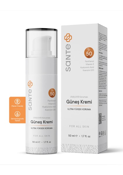 Su Bazlı Leke Karşıtı SPF 50+ Yüz Güneş Kremi 50 ML