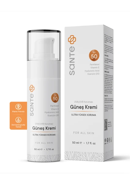 Sante Plus Su Bazlı Leke Karşıtı SPF 50+ Yüz Güneş Kremi 50 ML