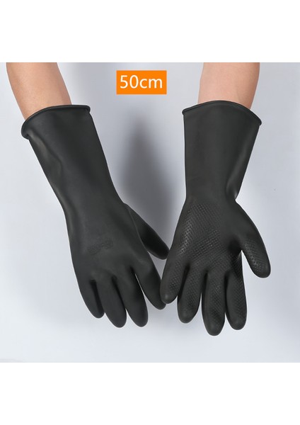 A5 Stili Iş Güvenliği Eldiveni Kauçuk Eldiven Ağır Hizmet Kimyasal Dirençli Asit Yağ Dayanıklı Koruyucu Eldiven Mutfak Aksesuarları (Yurt Dışından)