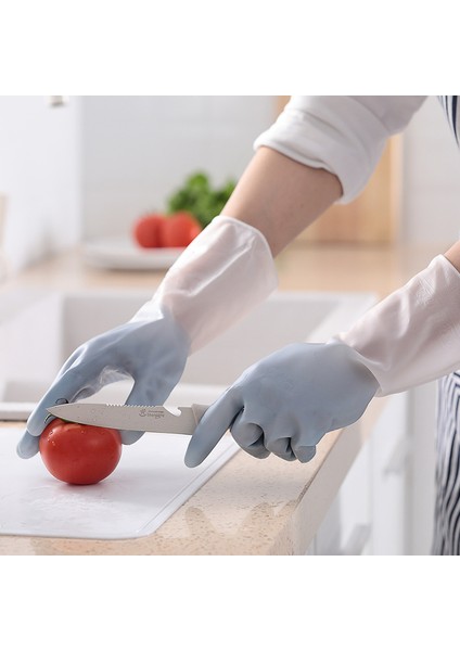 Pembe Tarzı L Boyutu Bulaşık Eldiveni Ev Işleri Temizlik Eldiveni Iki Renkli Çamaşır Mutfak Plastik Araçlar Su Geçirmez Bayan Görevleri Kaymaz Dayanıklı (Yurt Dışından) fırsatları