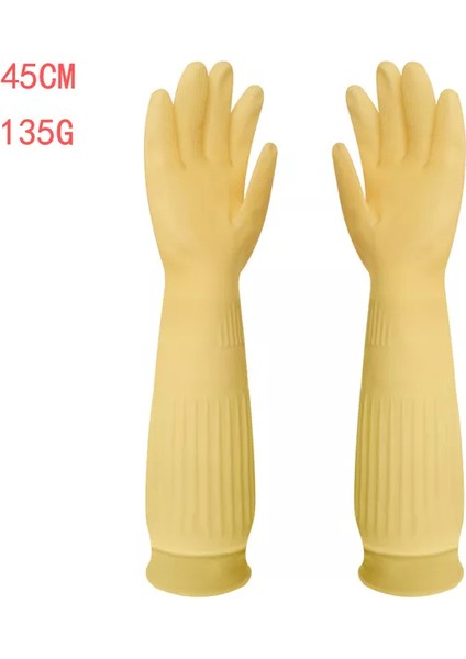 45CM Sarı Tarzı S Beden 1 Çift Uzun Süreli Bulaşık Yıkama Temizlik Eldiveni Silikon Kauçuk Bulaşık Yıkama Eldiveni Ev Temizleyici Mutfak Temiz Aracı (Yurt Dışından)