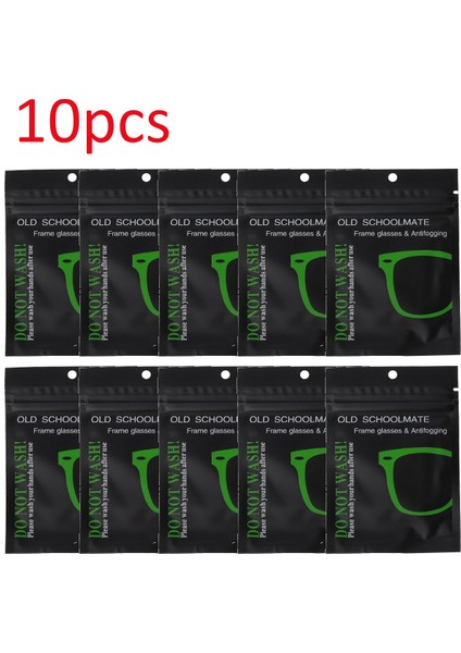 Bir Stil 10 Paket Yeniden Kullanılabilir Anti-Sis Silme Süet Gözlük Ön Nemlendirilmiş Sis Önleyici Lens Bez Defogger Gözlük Temizleme Bezleri Gözlük Buğulanmayı Önler (Yurt Dışından)
