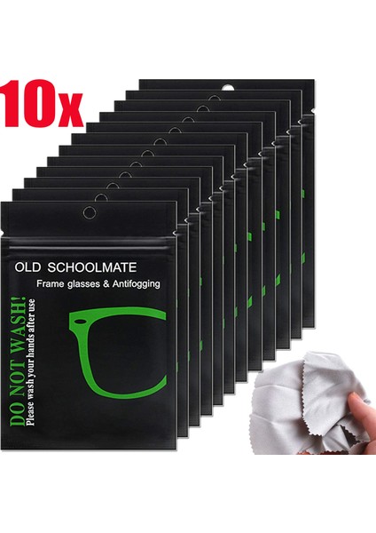 Bir Stil 10 Paket Yeniden Kullanılabilir Anti-Sis Silme Süet Gözlük Ön Nemlendirilmiş Sis Önleyici Lens Bez Defogger Gözlük Temizleme Bezleri Gözlük Buğulanmayı Önler (Yurt Dışından) fırsatları