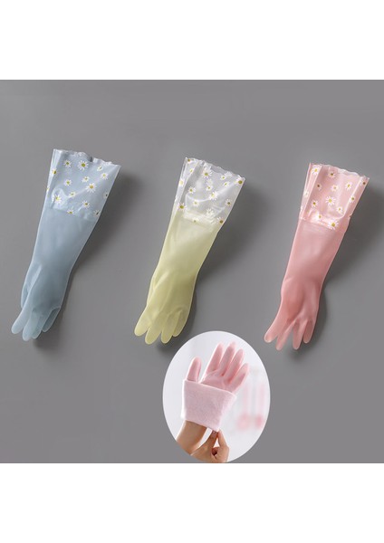 Pembe Tarzı Kalınlaştırmak L Boyutu Mutfak Bulaşık Eldiveni Ev Bulaşık Eldiveni Kauçuk Eldiven Mutfak Temizlik Araçları Banyo Aksesuarları (Yurt Dışından)