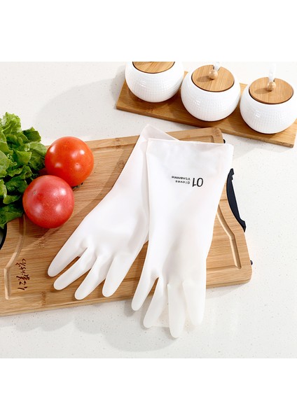 Sözsüz Stil M Boyutu Ev Işi Bulaşık Eldiveni Plastik Kaymaz Ev Temizliği Çamaşır Yıkama Su Geçirmez Mutfak Bulaşık Lastik Lateks (Yurt Dışından) fiyatları