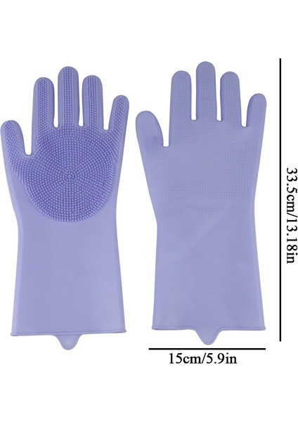 A-Pembe Tarzı Bulaşık Temizlik Eldiveni Silikon Kauçuk Sünger Eldiven Ev Temizleyici Mutfak Temizleme Aracı Mutfak (Yurt Dışından) indirimleri