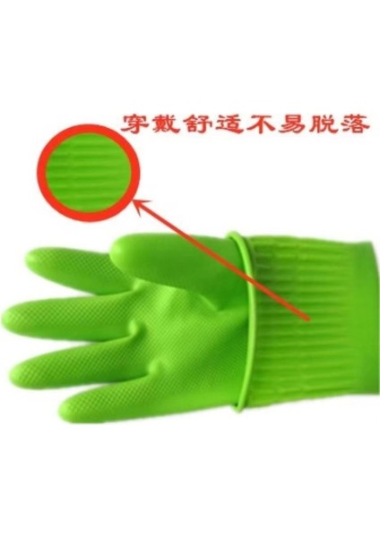 Yeşil M Tarzı 1 Çift Su Geçirmez Bulaşık Eldiveni Dayanıklı Uzun Süreli Kullanıma Uygun Ev Işleri Temizlik Çamaşır Latex Kauçuk Deri Eldivenler (Yurt Dışından) indirimleri