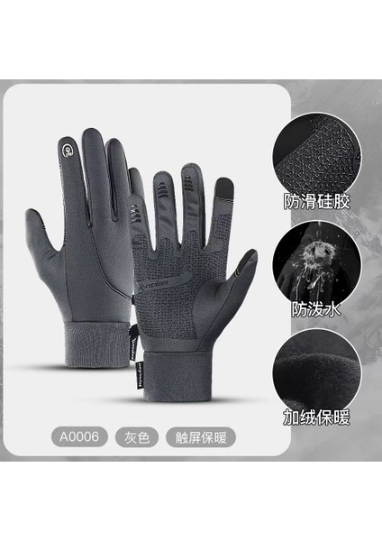 SS20 Tarzı M Boyutu 2023 Yeni Erkek ve Kadın Dokunmatik Ekran Eldiveni Kış Sıcak Tüm Parmak Eldiven Bisiklet Kayak Açık Kamp Yürüyüş Motosiklet (Yurt Dışından)