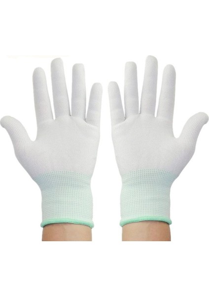 12 Çift Rastgele Renk Stili E 20,5X9CM Ev Işi Yaşam Sonbahar Ince Naylon Eldivenler Işçilik Iş Saf Beyaz Eldivenler - 12 Çift (Yurt Dışından) modelleri